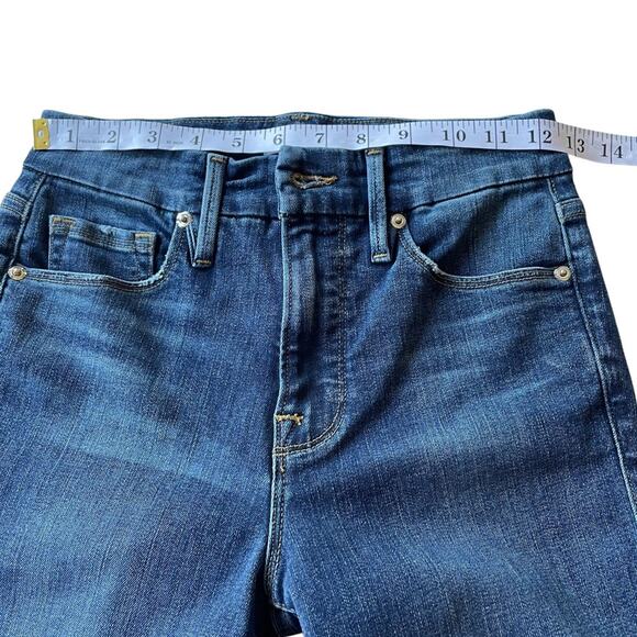 Women's Good American Good Straight Leg Denim High Rise Distressed Jeans sz 25 - Picture 9 of 11